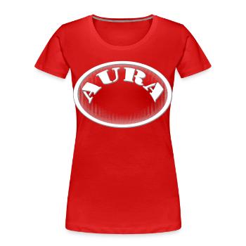 Aura Mot de l’année 2024 pour les jeunes - T-shirt bio Premium Femme - rouge - Devant - Mia (176cm)