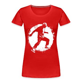 Breakdance Boy Croquis - T-shirt bio Premium Femme - rouge - Devant - Mia (176cm)