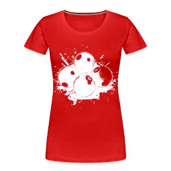 Boules de billard Graffiti - T-shirt bio Premium Femme - rouge - Devant - Mia (176cm)