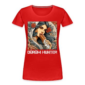 Dürüm Hunter Kebab Gift - Women's Premium Organic T-Shirt - red - Front - Mia (176cm)