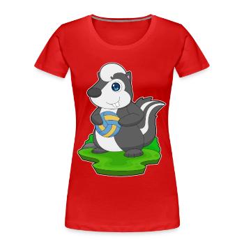 Stinktier Volleyballspieler Volleyball - Frauen Premium Bio T-Shirt - Rot - Vorne - Mia (176cm)