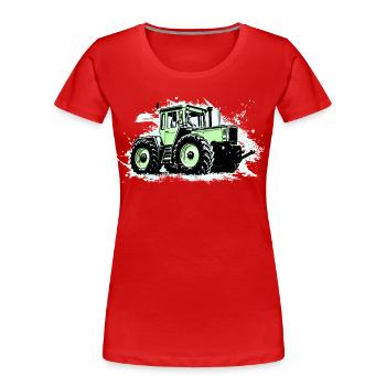 Green Tractor - MB-trac 1300 - Women's Premium Organic T-Shirt - red - Front - Mia (176cm)
