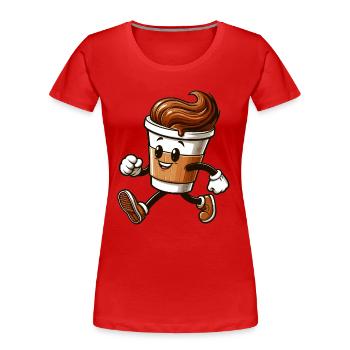 Tasse à café Tasse à café Running Gift - T-shirt bio Premium Femme - rouge - Devant - Mia (176cm)