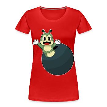 Caterpillar Bowling Boule de bowling - T-shirt bio Premium Femme - rouge - Devant - Mia (176cm)