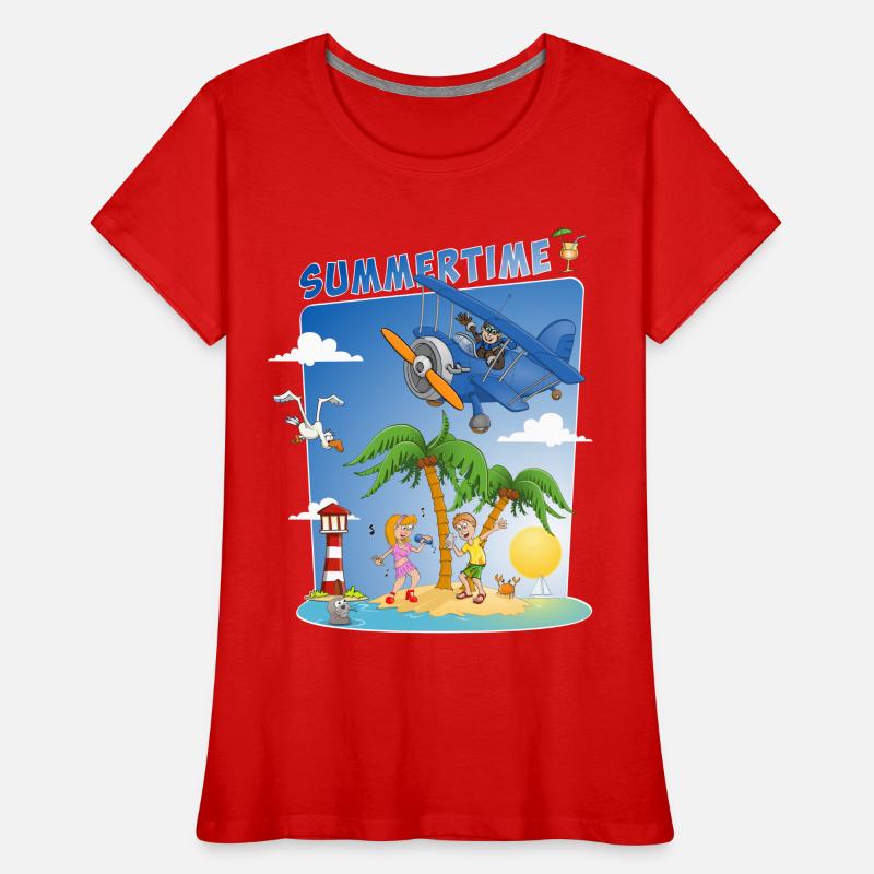 Image d’été colorée et joyeuse T-shirt bio Premium Femme