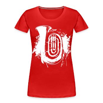 Tuba Graffiti - T-shirt bio Premium Femme - rouge - Devant - Mia (176cm)