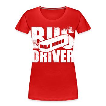 Chauffeur de bus - T-shirt bio Premium Femme - rouge - Devant - Mia (176cm)