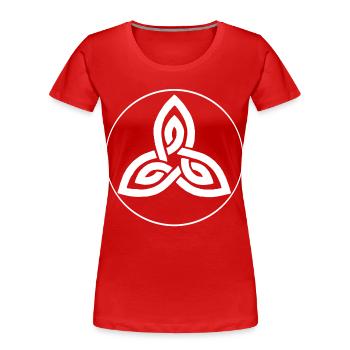 Fleur celte blanche - T-shirt bio Premium Femme - rouge - Devant - Mia (176cm)