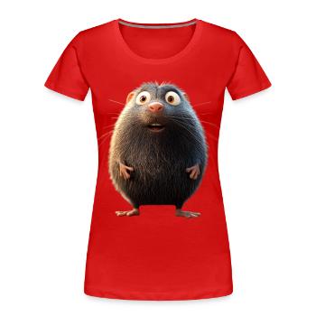 Maulwurf mit Sonnenbrille Liebe Süße Maulwürfe - Frauen Premium Bio T-Shirt - Rot - Vorne - Mia (176cm)