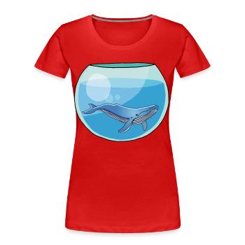 Whale jar - Women's Premium Organic T-Shirt - red - Front - Mia (176cm)