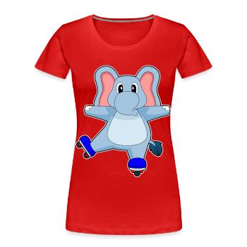 Elefant Inline skating Inline skates - Women's Premium Organic T-Shirt - red - Front - Mia (176cm)