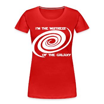 Herrin der Galaxis - Frauen Premium Bio T-Shirt - Rot - Vorne - Mia (176cm)