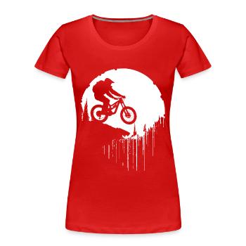 Mountainbiker - Frauen Premium Bio T-Shirt - Rot - Vorne - Mia (176cm)
