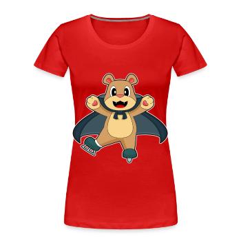 Bär Halloween Eislaufen - Women's Premium Organic T-Shirt - red - Front - Mia (176cm)