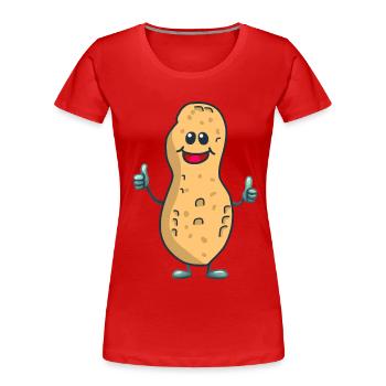 Gewinner Erdnuss Sieg siegen Erfolg Erfolgreich - Frauen Premium Bio T-Shirt - Rot - Vorne - Mia (176cm)