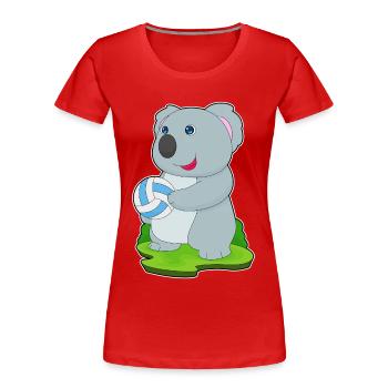 Koala Volleyball Player Volleyball - Women's Premium Organic T-Shirt - red - Front - Mia (176cm)