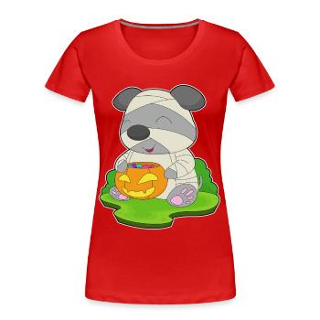 Dog Halloween Mummy - Women's Premium Organic T-Shirt - red - Front - Mia (176cm)