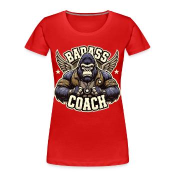 Knallharter Trainer Coach Gorilla Geschenk - Frauen Premium Bio T-Shirt - Rot - Vorne - Mia (176cm)