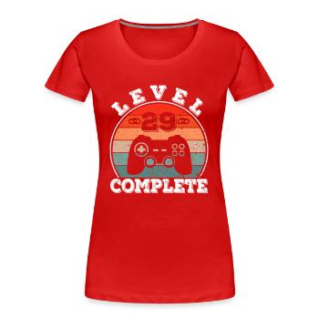 29e anniversaire de mariage 29 ans de mariage Marié Gamer - T-shirt bio Premium Femme - rouge - Devant - Mia (176cm)