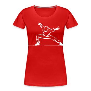 Dessin de breakdancer - T-shirt bio Premium Femme - rouge - Devant - Mia (176cm)