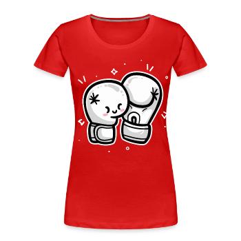 Boxe - T-shirt bio Premium Femme - rouge - Devant - Mia (176cm)
