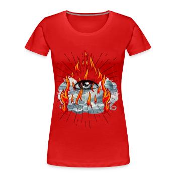 Illuminati Auge Gott Messias Jesus - Frauen Premium Bio T-Shirt - Rot - Vorne - Mia (176cm)