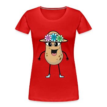 Kartoffel Mädchen Schönheit Gemüse Kartoffeln - Frauen Premium Bio T-Shirt - Rot - Vorne - Mia (176cm)