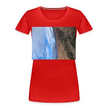صورة لحضارة البربر - Frauen Premium Bio T-Shirt - Rot - Vorne - Mia (176cm)