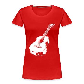Guitare acoustique - T-shirt bio Premium Femme - rouge - Devant - Mia (176cm)