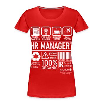 Hr Manager multi tasking problem solving - Frauen Premium Bio T-Shirt - Rot - Vorne - Mia (176cm)