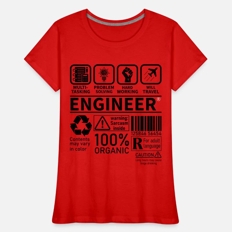 engineer multi tasking problem solving working Women's Premium Organic T-Shirt