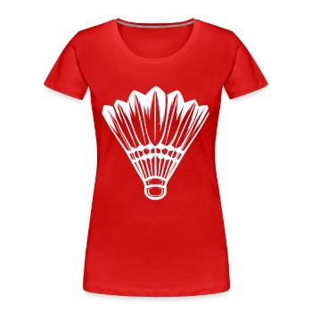 Federball - Frauen Premium Bio T-Shirt - Rot - Vorne - Mia (176cm)