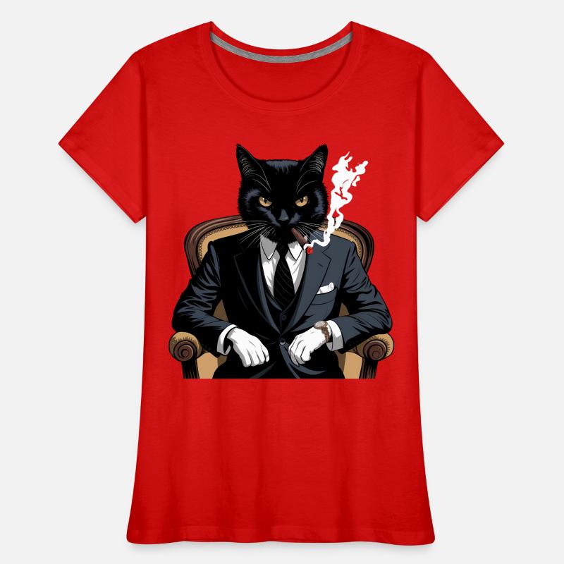 Mafia Cat T-shirt bio Premium Femme