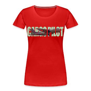 Cargo pilot C-160 - Frauen Premium Bio T-Shirt - Rot - Vorne - Mia (176cm)