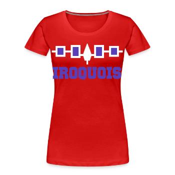 The Iroquois Hiawatha Belt - Women's Premium Organic T-Shirt - red - Front - Mia (176cm)