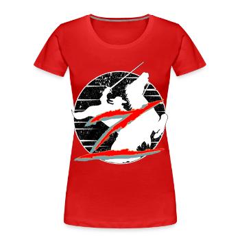 Horsman - Women's Premium Organic T-Shirt - red - Front - Mia (176cm)