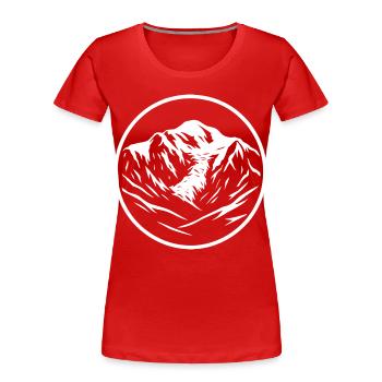 Mont Blanc - T-shirt bio Premium Femme - rouge - Devant - Mia (176cm)