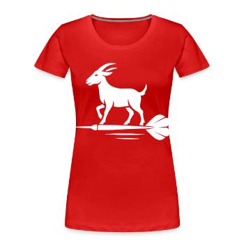 Bock auf Dart - T-shirt bio Premium Femme - rouge - Devant - Mia (176cm)