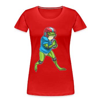 Football américain de Pâques Frog - T-shirt bio Premium Femme - rouge - Devant - Mia (176cm)