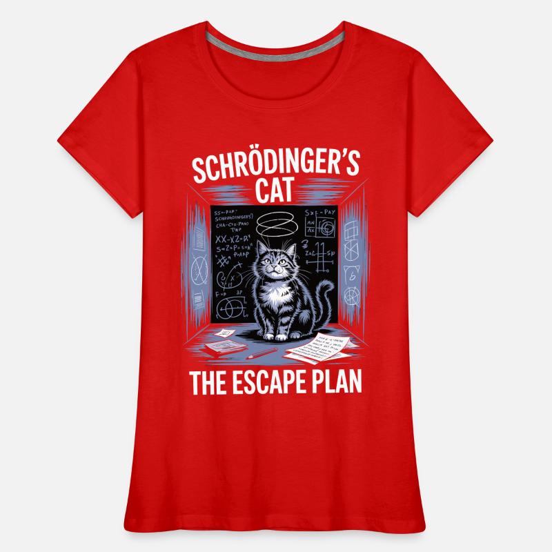 Le chat de Schrödinger – Plan d’évasion T-shirt bio Premium Femme
