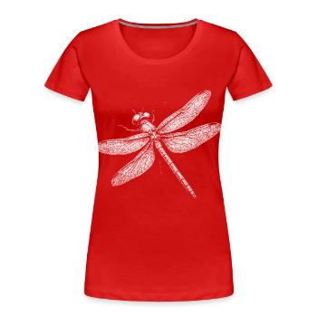 Dragonfly - Women's Premium Organic T-Shirt - red - Front - Mia (176cm)