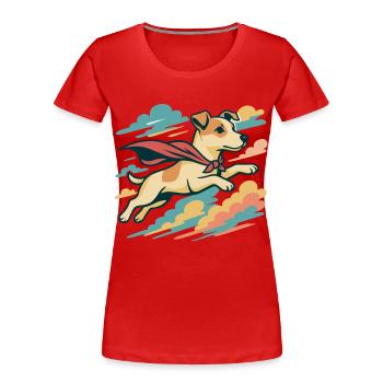 Super Dog Jack Russell Terrier Jacky Gift - Women's Premium Organic T-Shirt - red - Front - Mia (176cm)