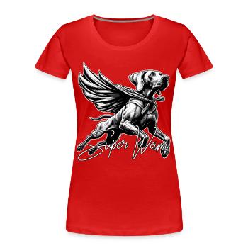 Super Dog Weimaraner Weimi Cape Cape Gift - Women's Premium Organic T-Shirt - red - Front - Mia (176cm)