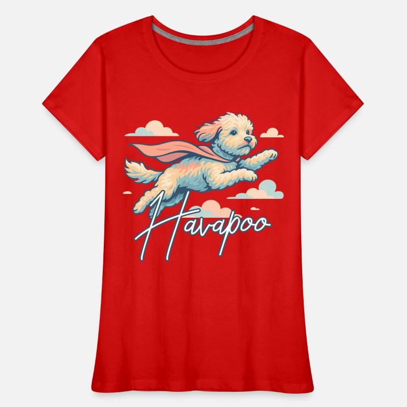 Super chien Havapoo Cape Cape cadeau T-shirt bio Premium Femme