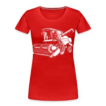 La puissance des grains à l’état pur - T-shirt bio Premium Femme - rouge - Devant - Mia (176cm)