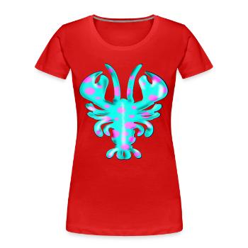 LOBSTER KRUSTENTIERE - Frauen Premium Bio T-Shirt - Rot - Vorne - Mia (176cm)
