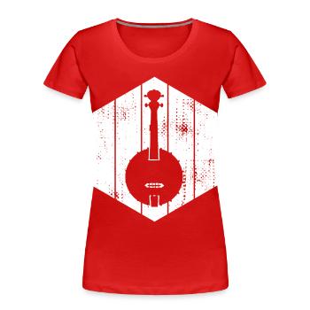 Banjo - Frauen Premium Bio T-Shirt - Rot - Vorne - Mia (176cm)