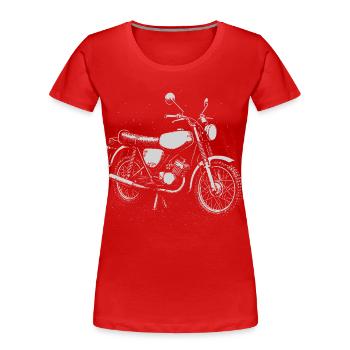 L’amour à deux temps - T-shirt bio Premium Femme - rouge - Devant - Mia (176cm)