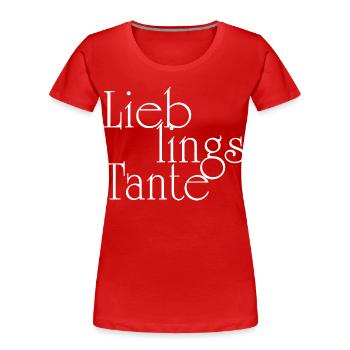 Tante préférée - Tante - T-shirt bio Premium Femme - rouge - Devant - Mia (176cm)