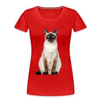 Siam Cat – Good Pet Edition - Frauen Premium Bio T-Shirt - Rot - Vorne - Mia (176cm)